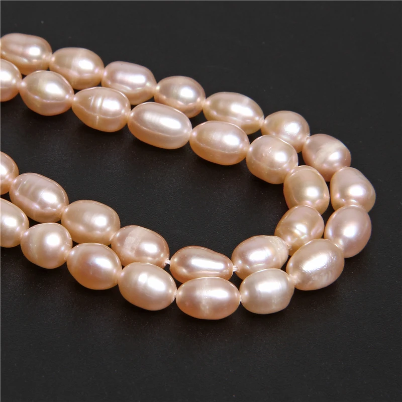 6-7mm rosegold Бусы из настоящего натурального жемчуга, настоящий пресноводный жемчуг, бусины в стиле барокко, свободные жемчужины для самостоятельного изготовления браслетов и ожерелий, ювелирных изделий 14,5" - Цвет: 6-7mm rosegold