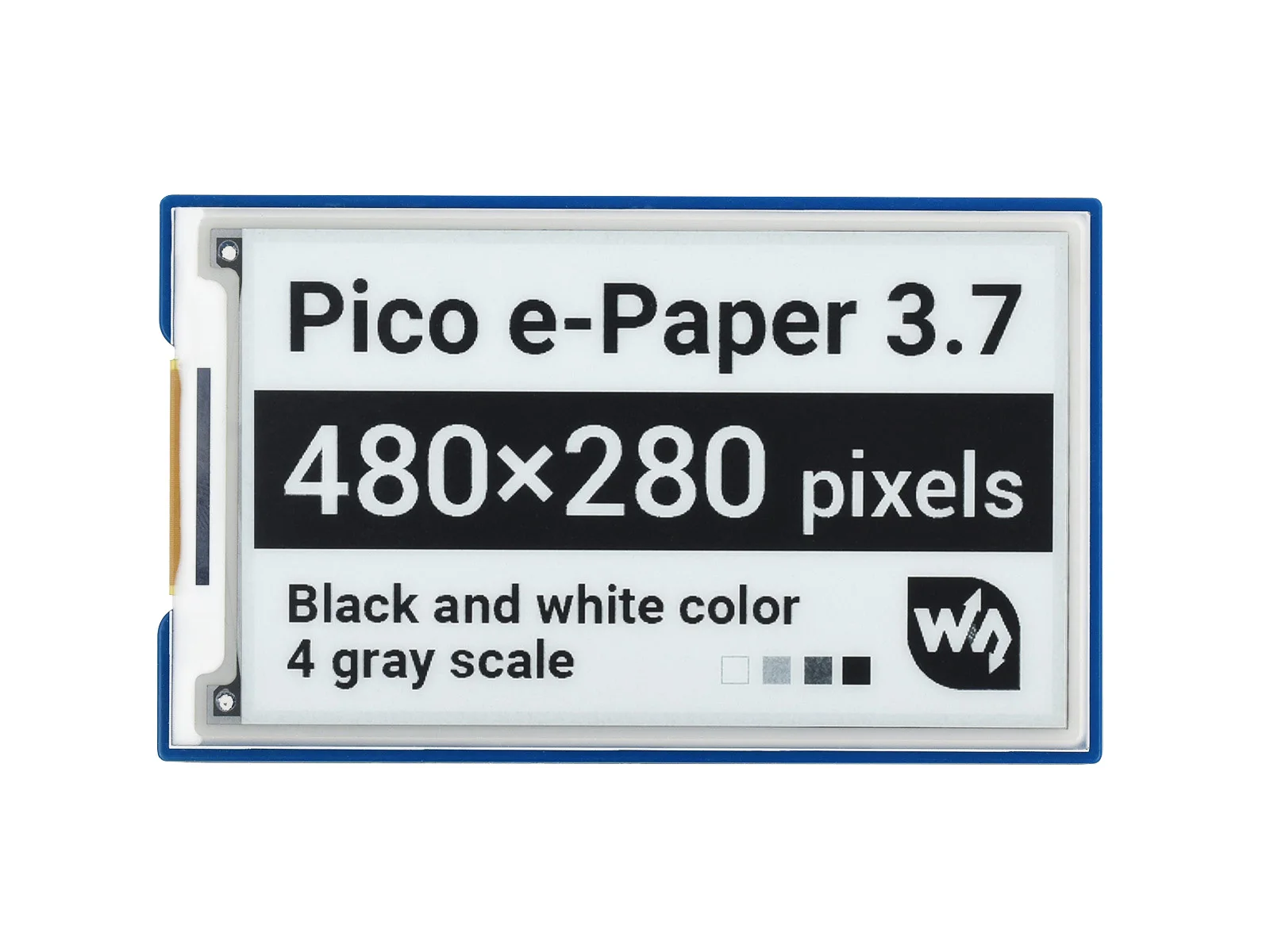 

Waveshare 3,7 дюймовый E-Paper E-Ink модуль дисплея для Raspberry Pi Pico, 480 × 280 пикселей, черный/белый, интерфейс SPI