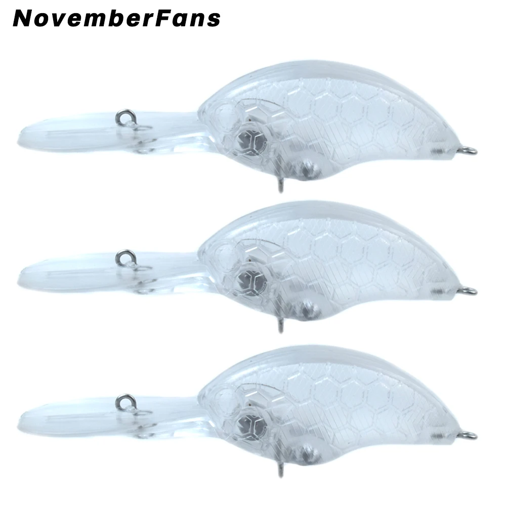 

NovemberFans 10pcs/lot Unpainted Deep-water Crankbait 9cm 10.5g Floating Wobblers Cranks Artificial Blank Fishing Lures