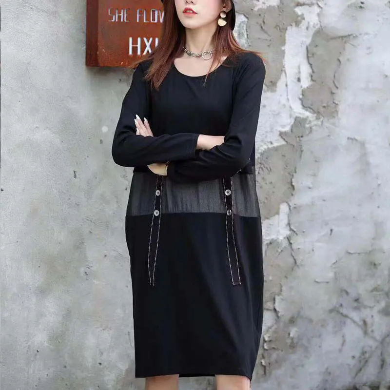 XITAO/винтажное платье в стиле пэчворк хит продаж женская одежда 2019 СВОБОДНЫЙ