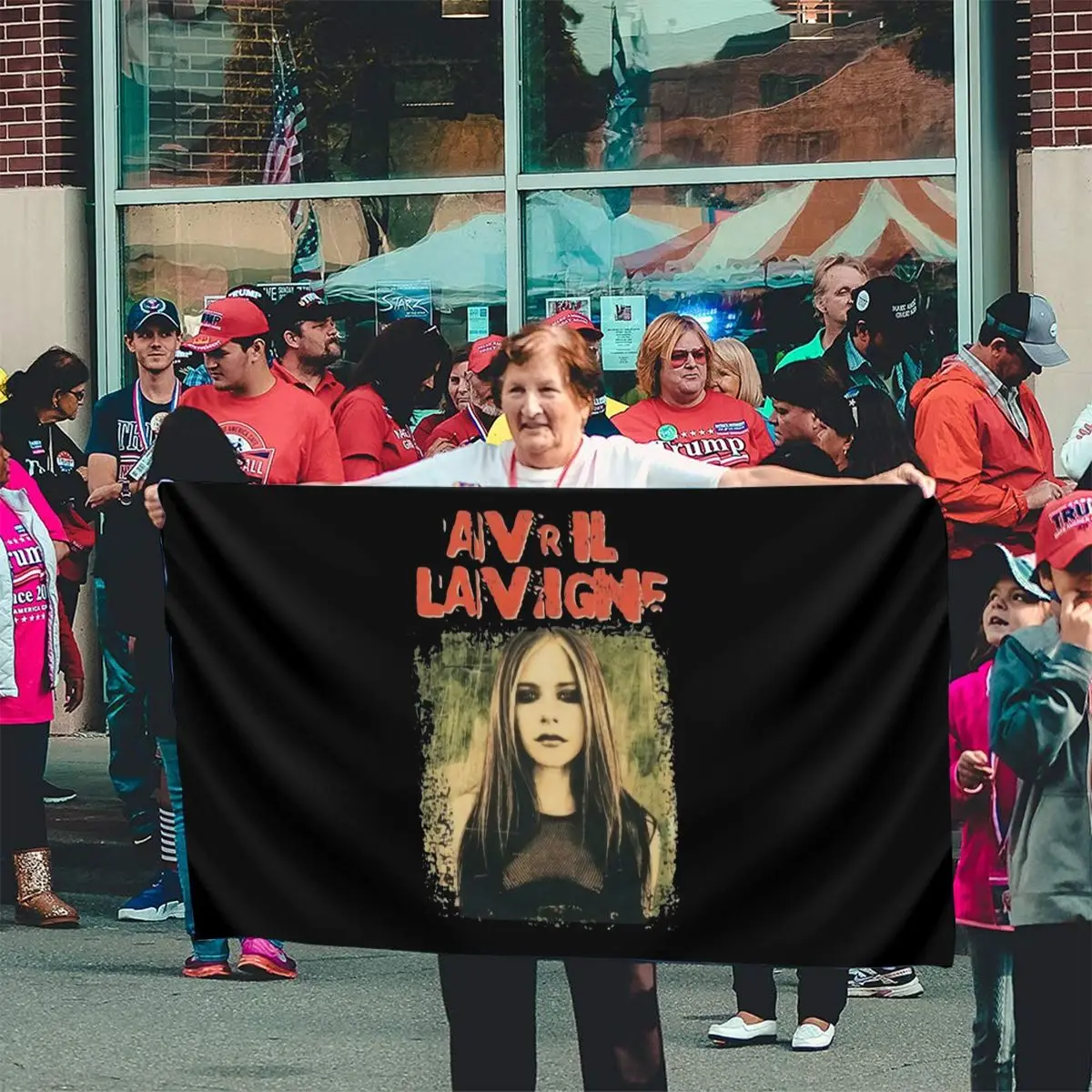 Аврил Лавин Мода бонез Тур 2005 черный унисекс M680 индивидуальный большой стиль