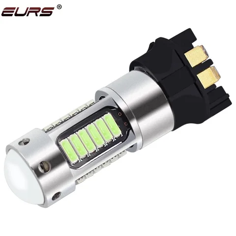 EURS 2 шт. PW24W PWY24W Светодиодные указатели поворота 4014 30smd DRL Дневные ходовые огни CANBUS Автомобильные светодиодные противотуманные фары Белый Красный Янтарный Синий