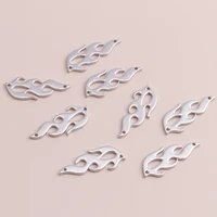 8pcs heavy metal alloy flame connectors beads for diy making bracelets necklaces handmade finding jewelry 39x15mm