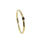 Женское свадебное кольцо с камнем-талисманом, минималистичное простое кольцо средней длины из серебра 100% пробы с черным кубическим цирконием, 925