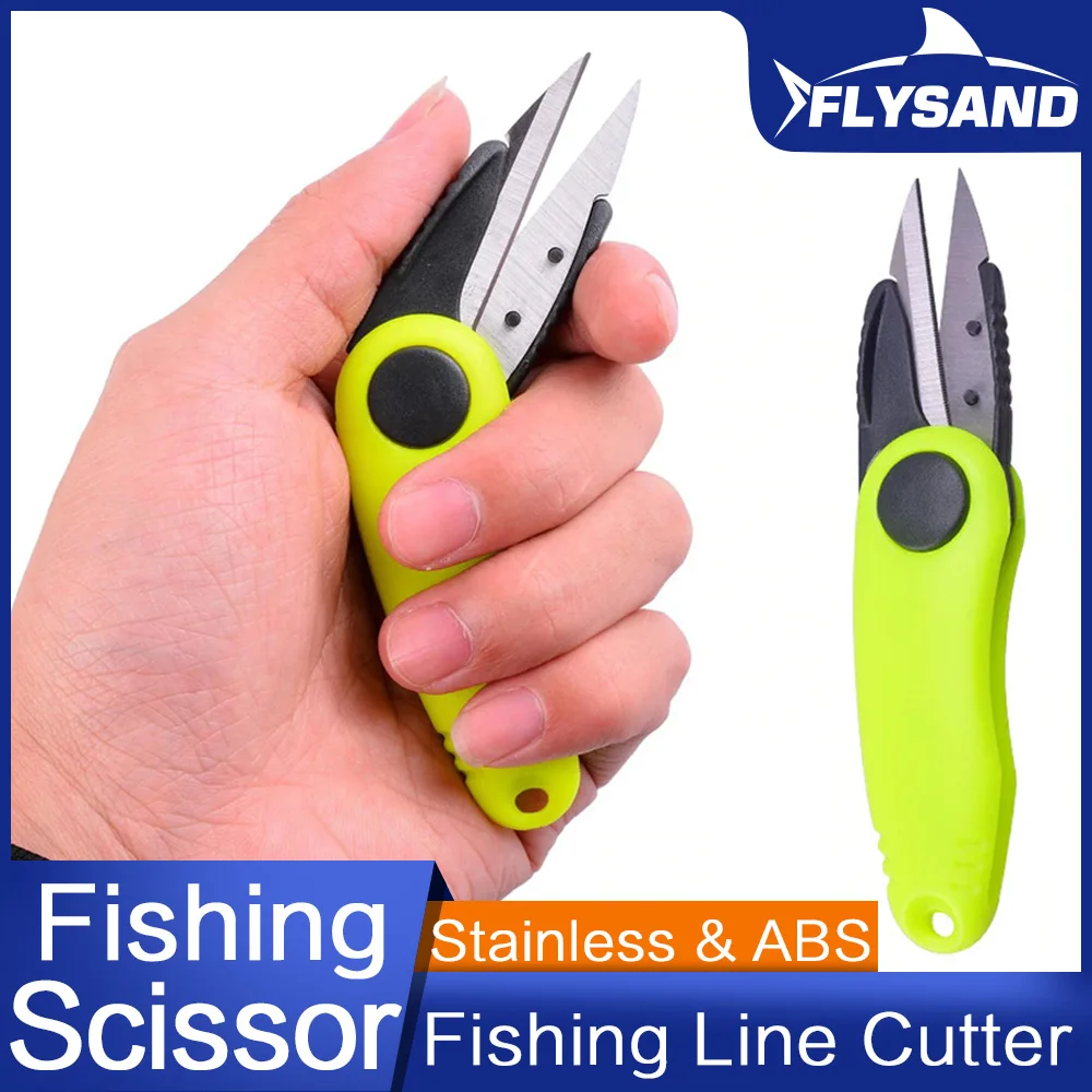 FLYSAND Folding Fishing Line Cut Clipper Shrimp-type Fishing Line Cutter Clipper Nipper Hook Sharpener Fly Tying Tool Tackle