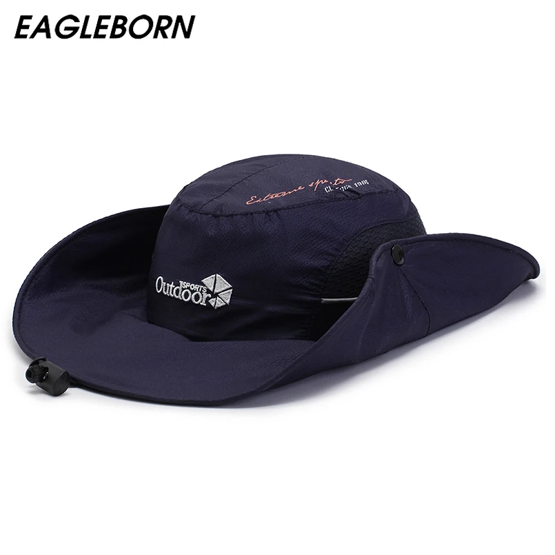 Водонепроницаемая Панама от солнца UPF 50 + для мужчин и женщин летняя шляпа рыбалки