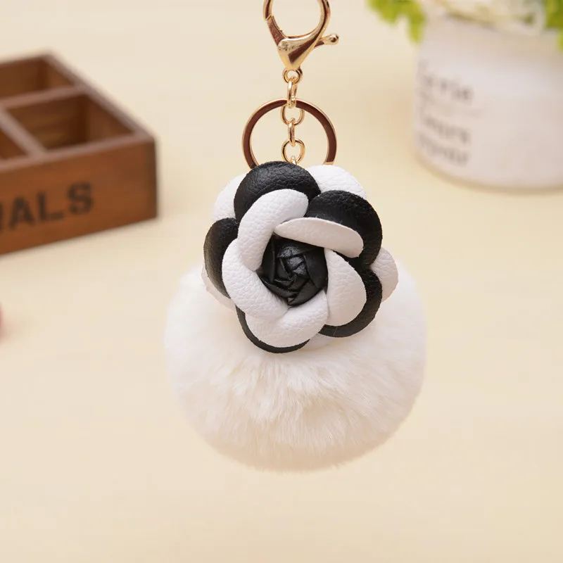 Милая деталь 8 см брелок с помпоном Подвески пушистым узором брелки из