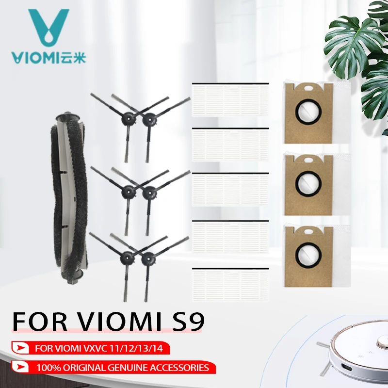 

15 шт., оригинальные черные боковые щетки VIOMI S9