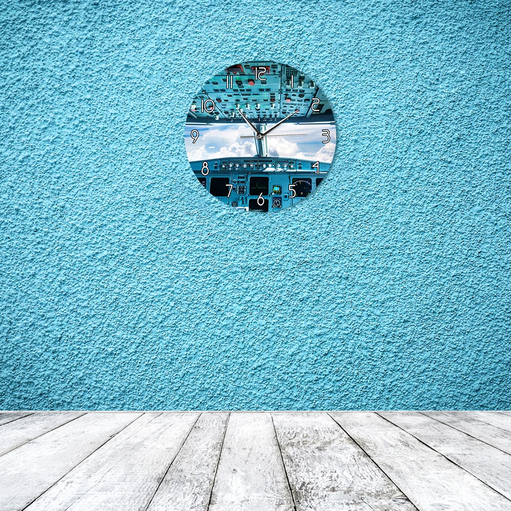 Кабине самолета печати стены Художественная декоративная стена часы Самолет
