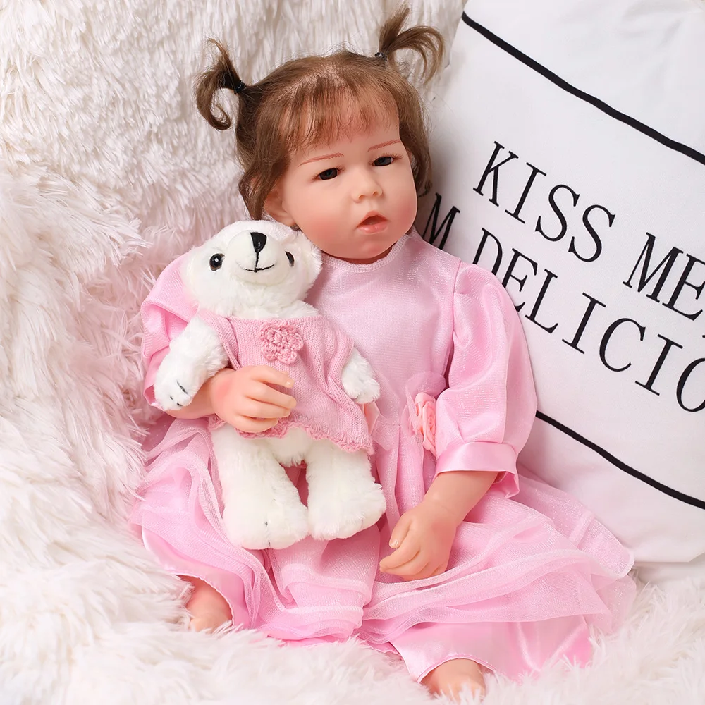 

Реалистичная кукла Bebe Reborn 50 см, виниловая силиконовая кукла Барби, детские игрушки на день рождения, рождественские игрушки для девочек