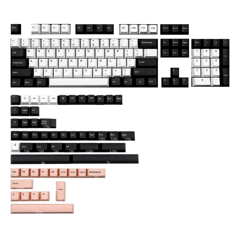 

160 KEYS Cherry Profile Olivia Keycap Double Shot Thick PBT Keycaps FOR MX Switch Mechanical Keyboard
