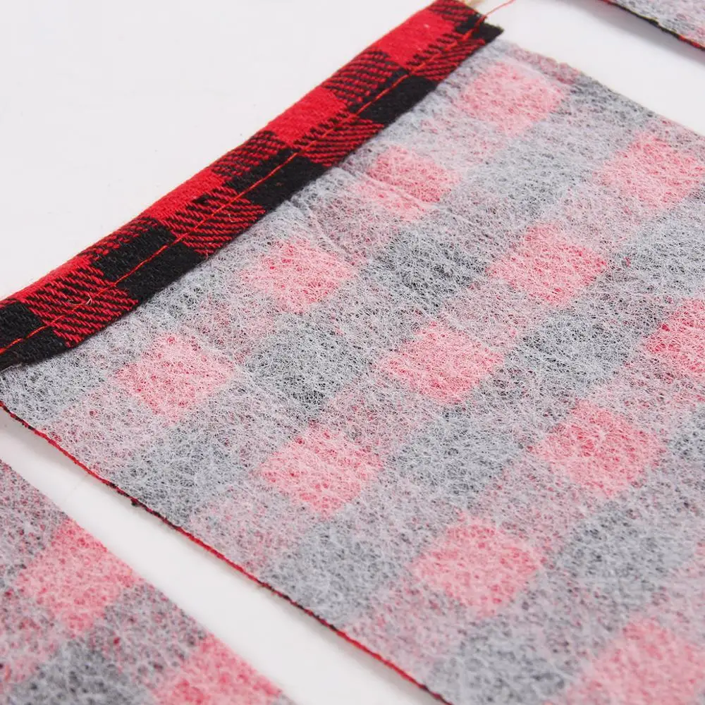 Ткань красный плед Рождество баннер Счастливого Рождества украшения для дома