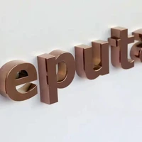personalized letters signage copper mirror surface channel letter corrosion resistant signage indoor outdoor sus sign 3d letter