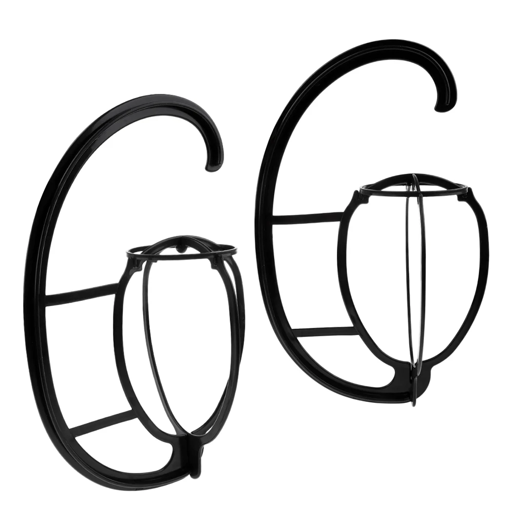 

2Pieces Durable Travel Home Salon Hair Wigs Hat Cap Hanger Display Dryer Stand Holder Rack Shelf
