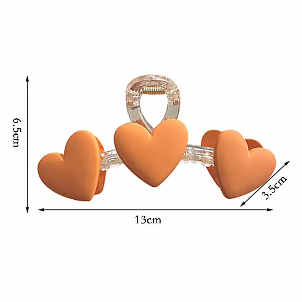 

Fashion Korean Hair Claws Women Candy Colors Hair Crab Clamps Hairdress Solid Hairpins Love Shaped Hair Accessories Headwear
