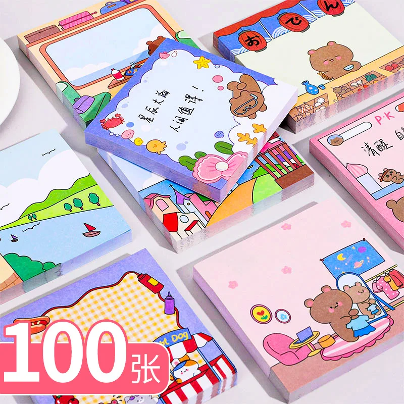 100 шт. Стикеры для записей в Корейском стиле | Канцтовары офиса и дома