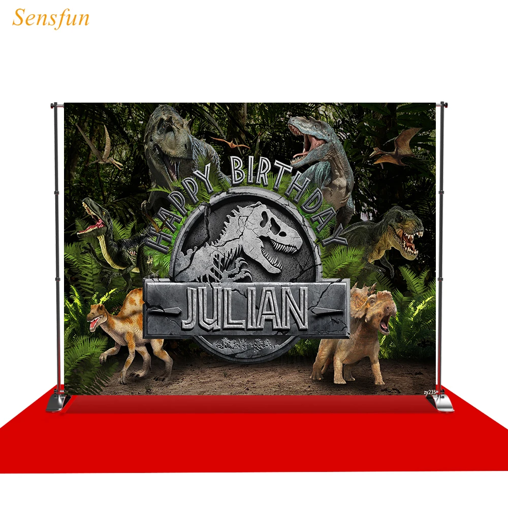 LEVOO фотографический фон день рождения сафари джунгли динозавры деревья