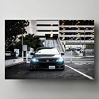 Картины на холсте Honda-CIVIC Si, черная Автомобильная фара, вид спереди, Современная Настенная картина, плакаты, HD печать для декора гостиной