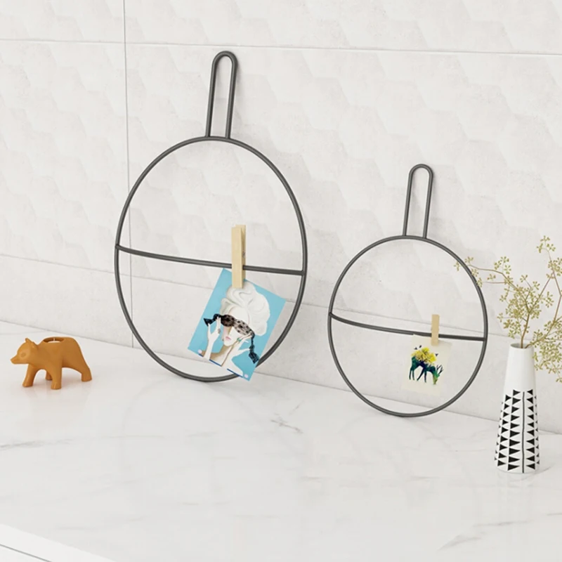 

Nordic Wrought Iron Round Towel Hang Ring No Trace Installation Kitchen Bathroom Towel Rack Home Decoration Frame Tools Simple