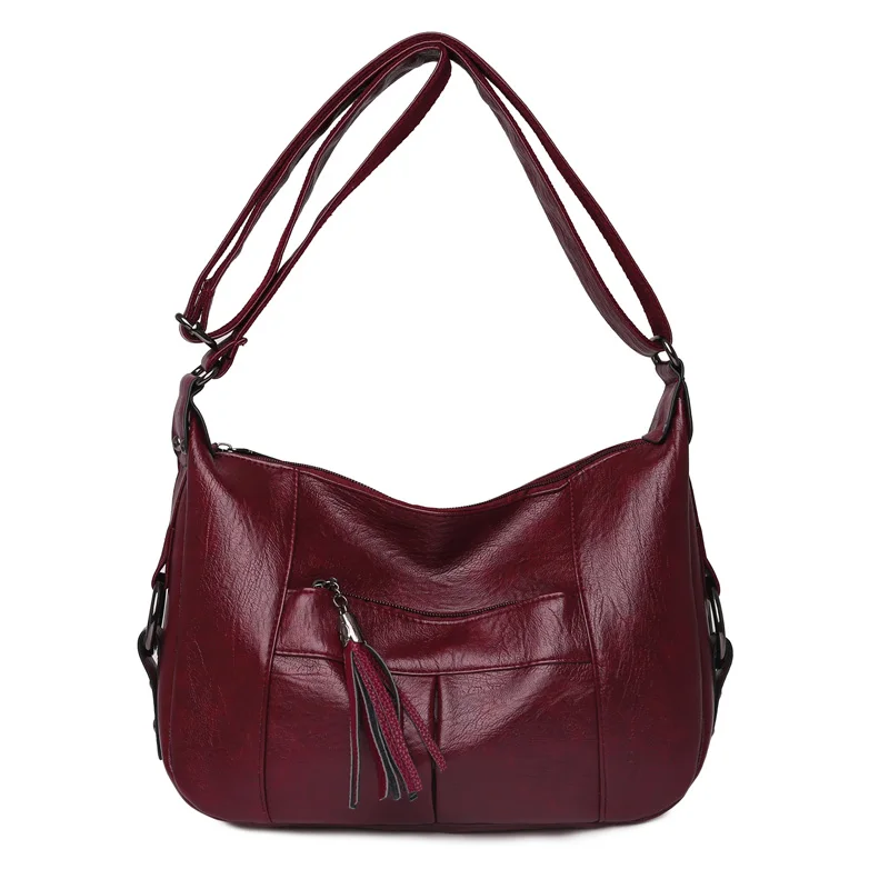 

Women Leather Handbags Vintage Hobos Soft Leather Shoulder Bag Sac Crossbody Bags Female Messenger Bag New designer hand bags