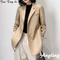 2020 women spring genuine real sheep leather jacket r10