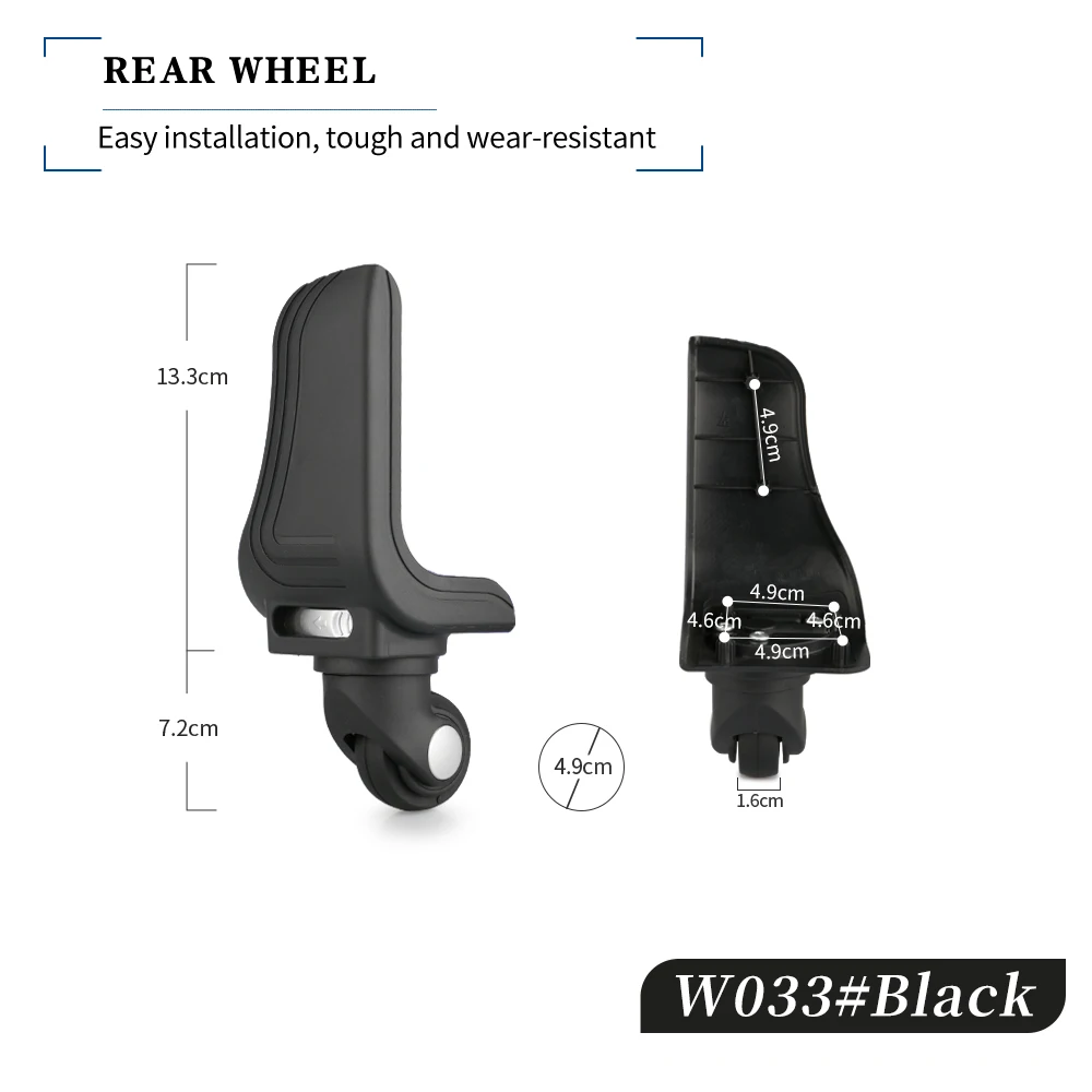 HANLUOKE W033 Luggage Universal Wheel Accessories Wheel Boarding Suitcase Roller Wheel Caster Universal Reinforced