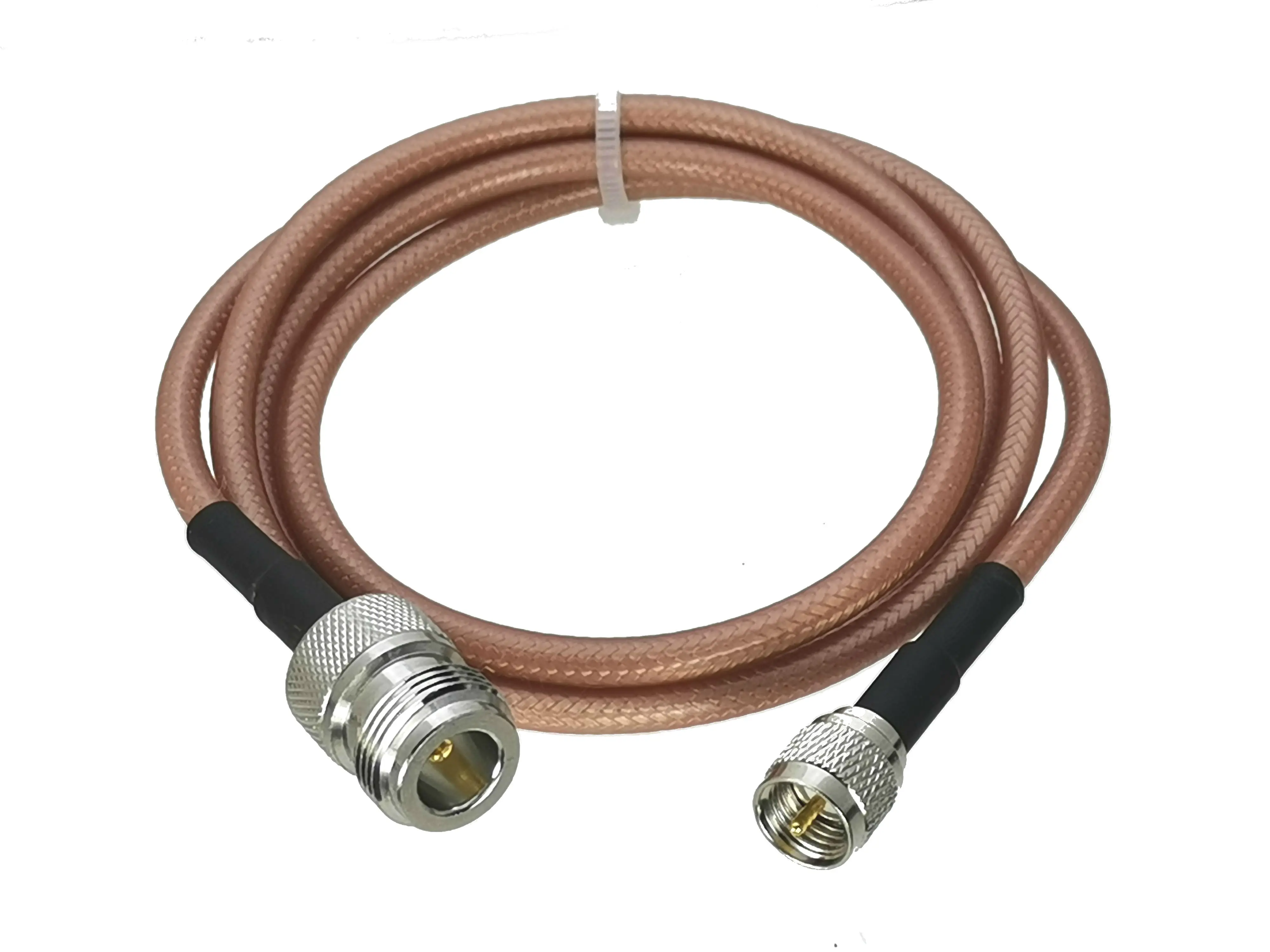 

1Pcs RG142 Mini UHF MiniUHF Male plug to N Female jack Connector Straight RF Jumper pigtail Cable 6inch~10M