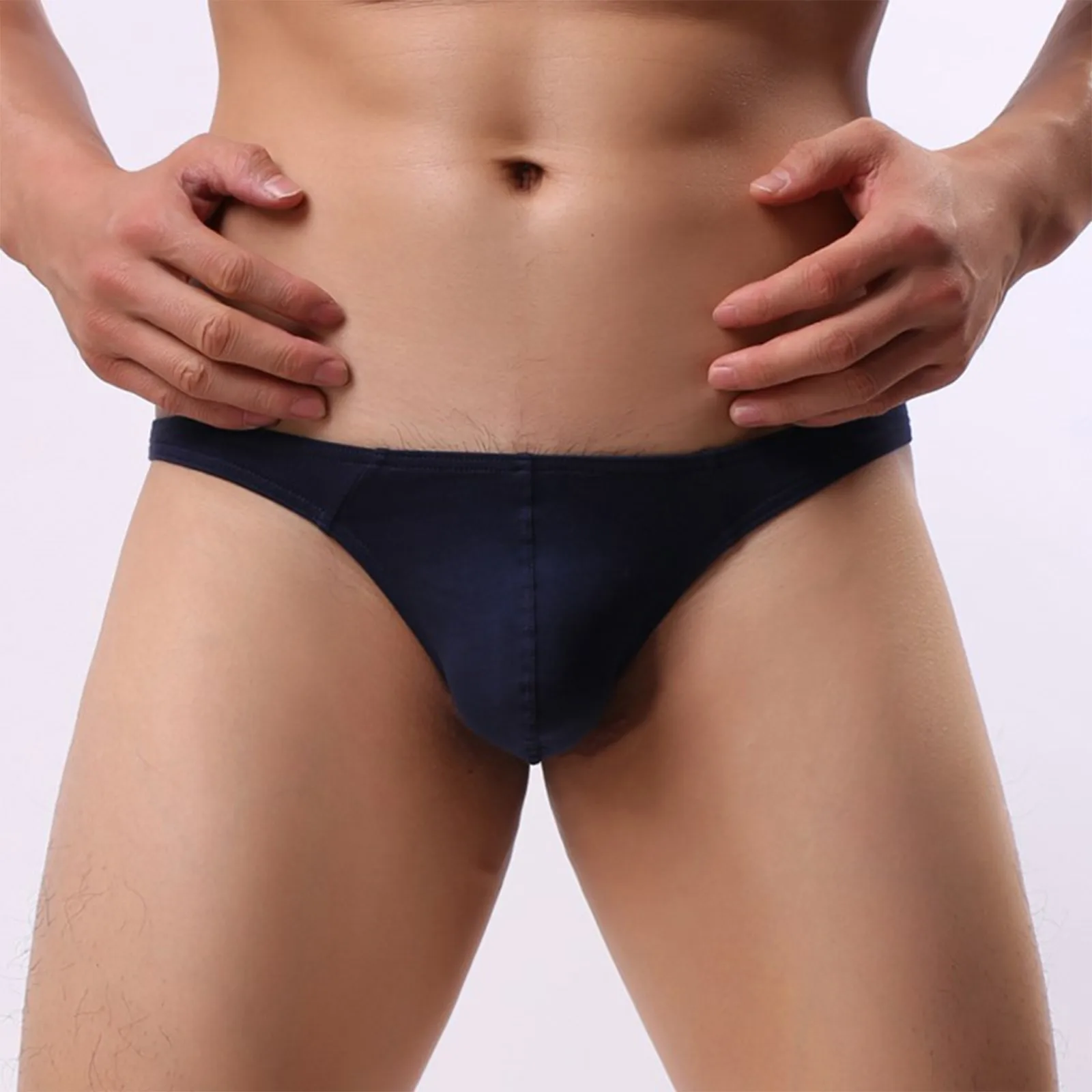 Для мужчин сексуальные трусы нижнее белье шорты мешочек Мягкий хлопок с низкой