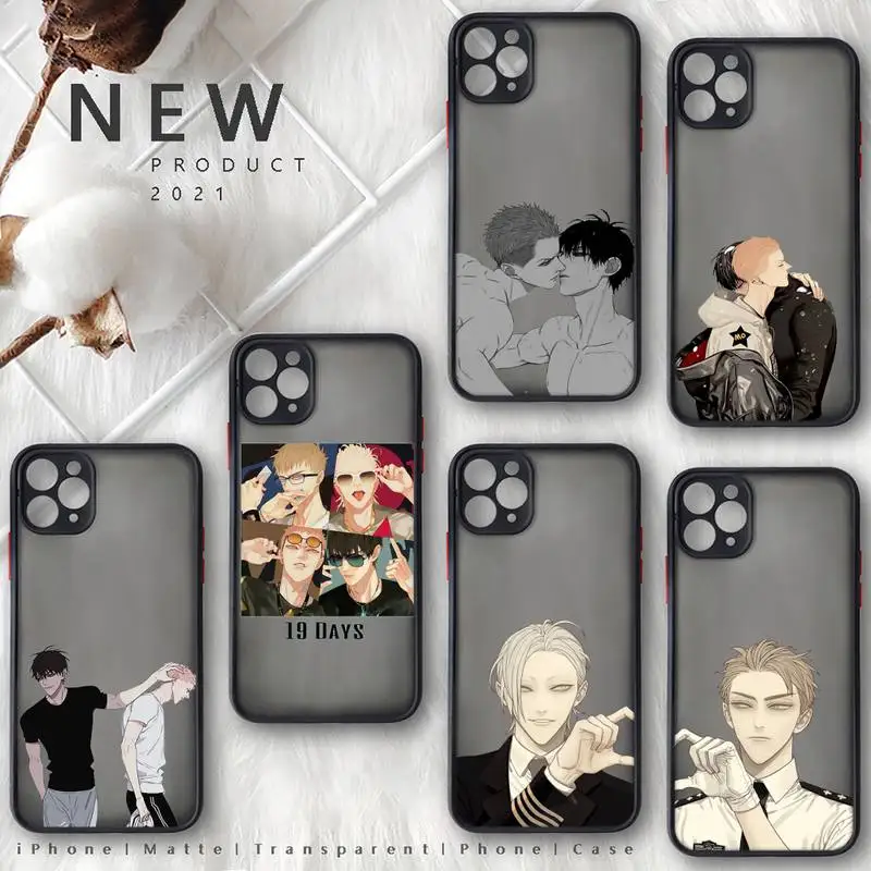 

19 Days anime Phone Case For iphone 13 12 11 8 7 plus mini x xs xr pro max matte transparent cover