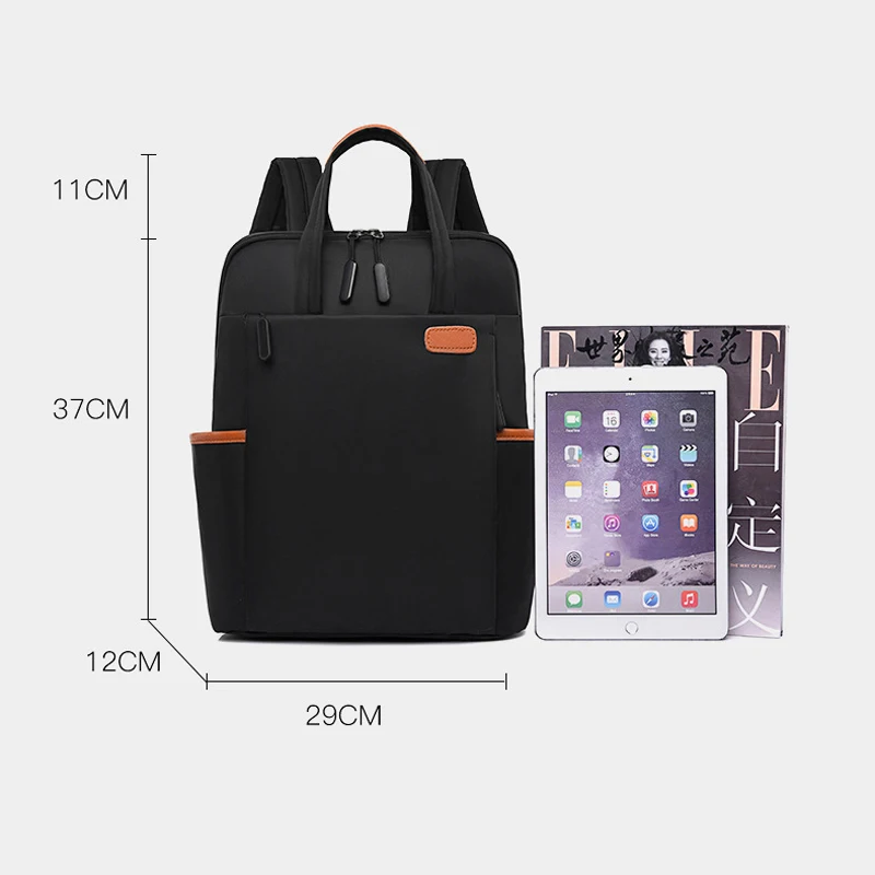 waterproof women business backpack fashion oxford student school backpacks 13 4 inch laptop bag casual travel rucksack mochila free global shipping