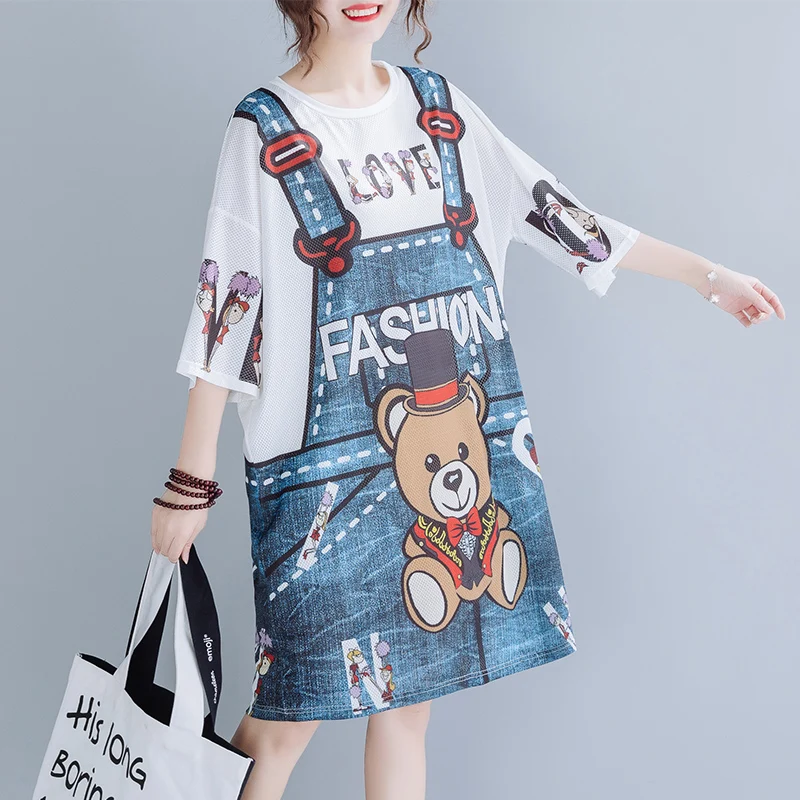 Женская одежда больших размеров летняя мода 2020 3D принт джинсовый фартук