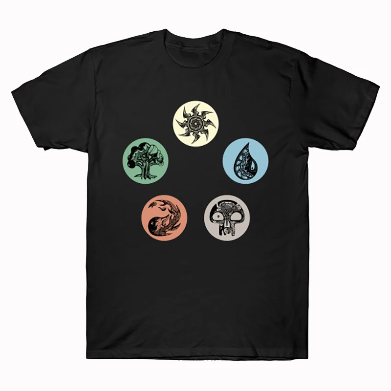 

Мужская хлопковая футболка с коротким рукавом, Повседневная дышащая футболка с забавным принтом «Волшебная встреча», лето 2021