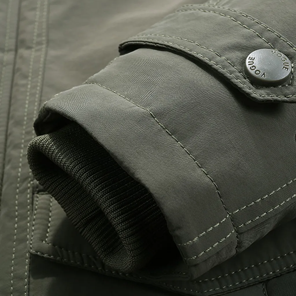 Мужская одежда 2019 зимняя модная мужская тактическая millitary куртка длинное пальто