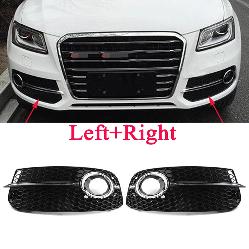 Pair Magicit противотуманный светильник, решетка крышки для Audi Q5(8R) MK1 2013-, подтяжка лица, противотуманная фара, корпус, решетка АБС, передний нижний бампер, решетка лампы - Цвет: Pair