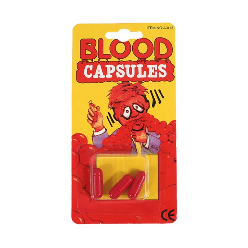 3 шт. поддельные капсула крови на Хэллоуин Поддельные Плазменные таблетки вампир - Фото №1
