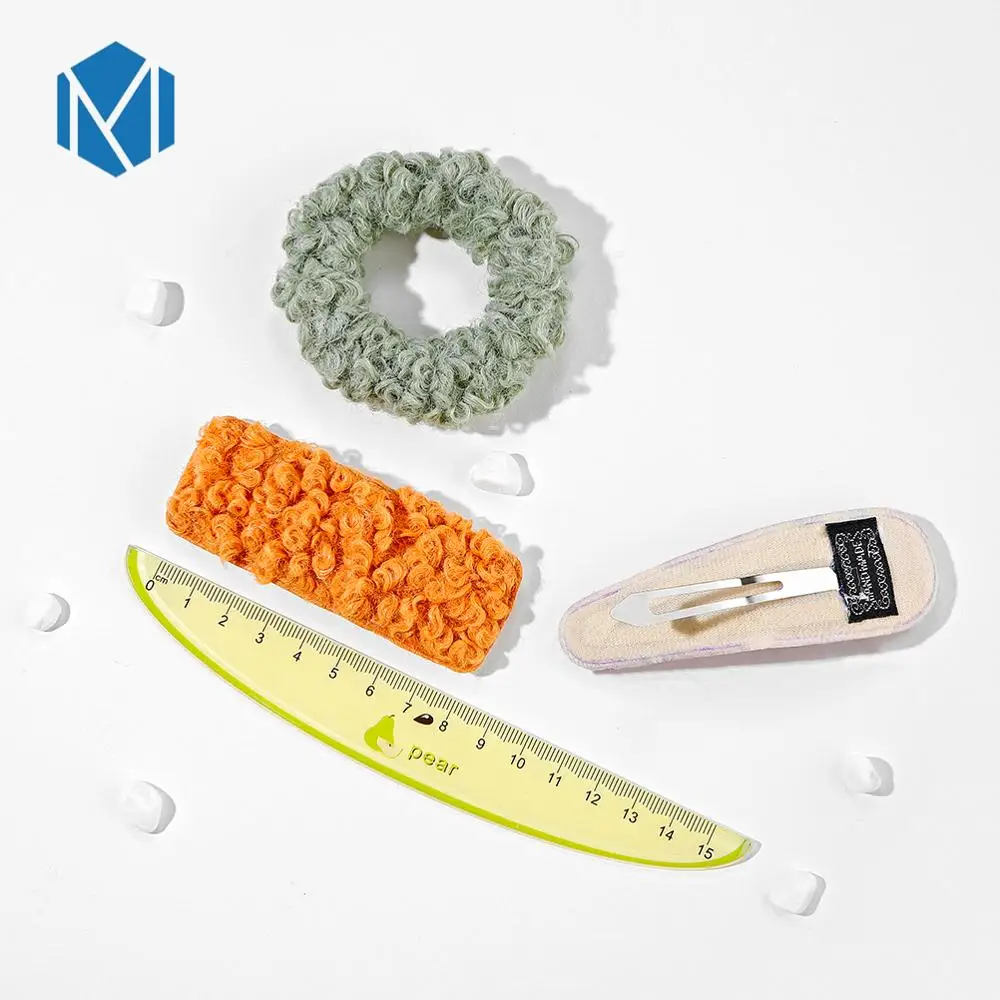 Супер ткань 3 шт./компл. зимнее пальто из овечьей шерсти для детей резинка волос