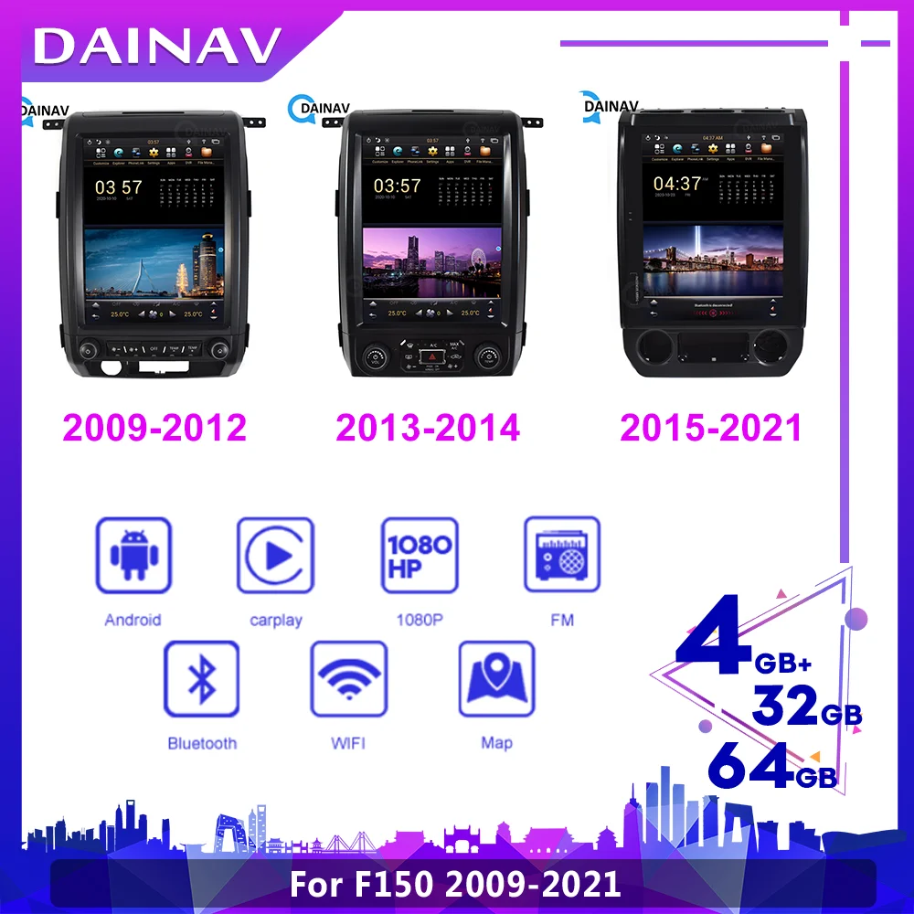 

2din android Car DVD Multimedia Player Autoradio stereo For Ford F150 2009-2021 Vertical screen Car Radio GPS Navigation