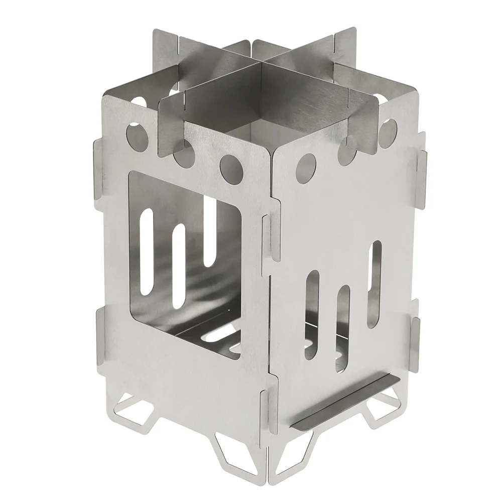 Портативная складная деревянная горелка для кемпинга печи пешего туризма