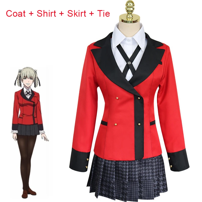 4pcs Cosplay Costume Ryouta Suzui Yumeko Jabami Kirari Momobami Yumemi Yumemite School Uniforms for Men Women C88132AD |