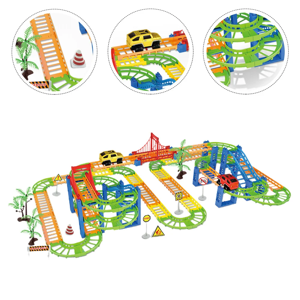 

1 Set Kids Track Car Educational DIY Electric Car for Children