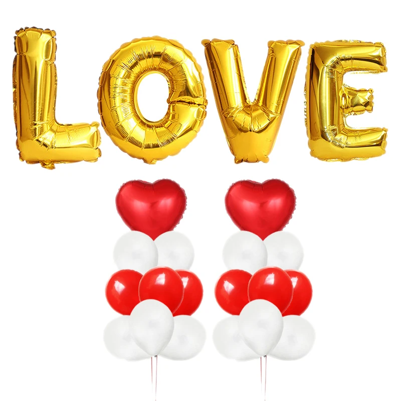 Свадебные украшения Love фольгированный шар на День святого Валентина вечерние