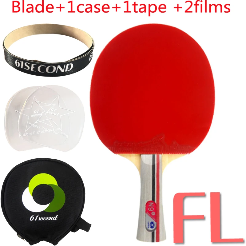FL with Y 1 case Pro настольный теннис ракетки Yinhe N9s с 2 предмета Reactor corbor Shakehand длинная ручка FL - Цвет: FL with Y 1 case
