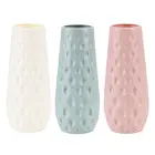 Цветочная искусственная пластиковая ваза, белый керамический цветочный горшок, корзина для цветов, скандинавские декоративные вазы для цветов