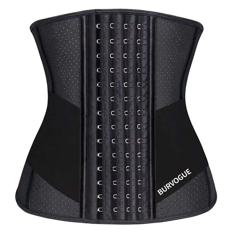 Burvogue Waist Trainer for Weight Loss Women Trimmer Slimmer Belt Latex Corset Cincher Body Shaper Breathable Underbust Corset