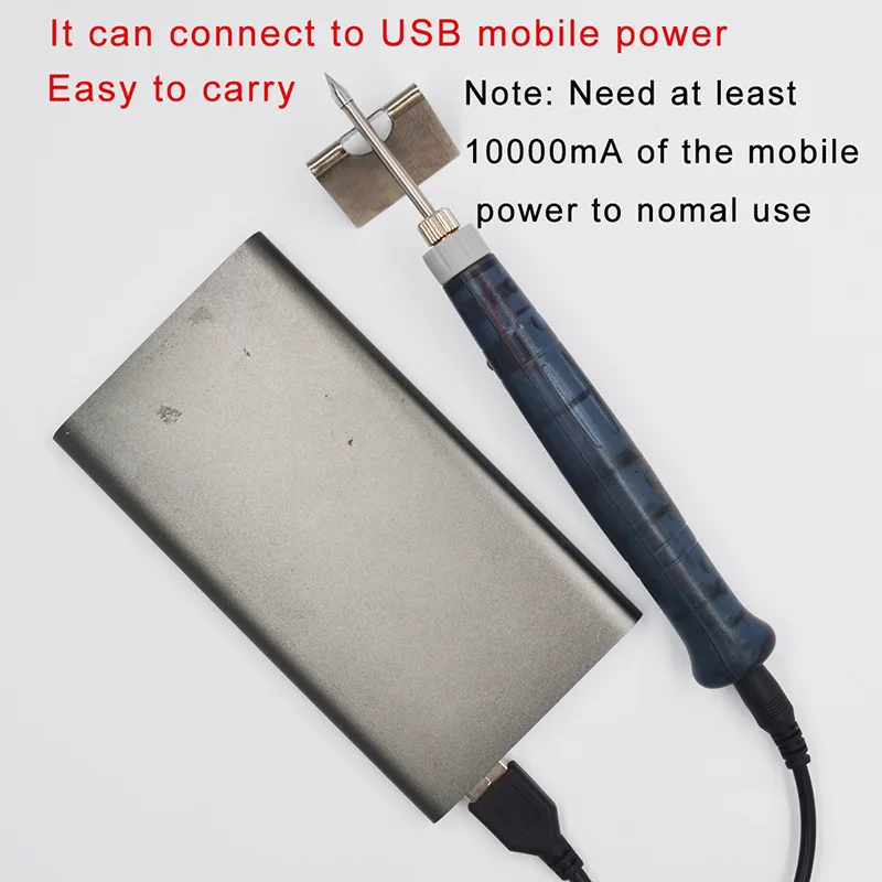 Портативный Электрический паяльник 5 в 8 Вт с питанием от USB паяльная ручка