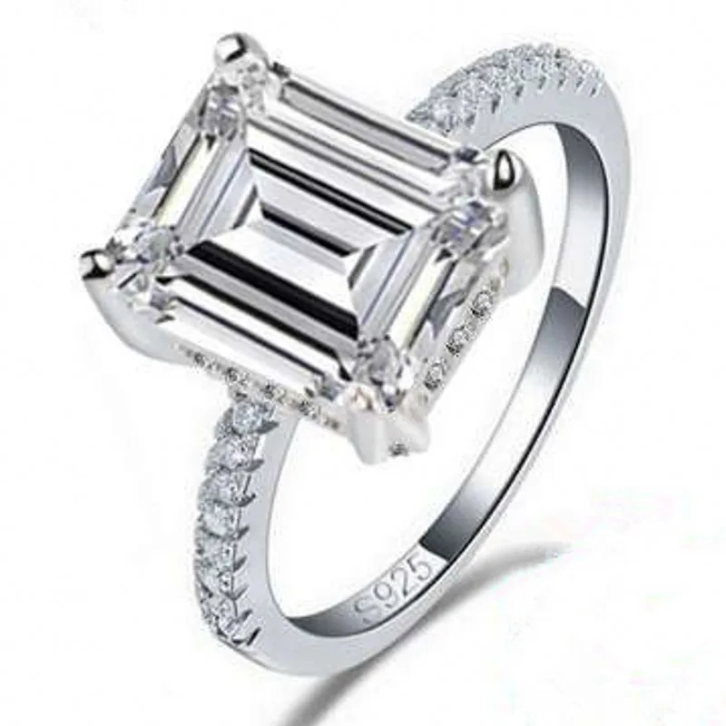 

choucong Female Statement Ring sets 925 Sterling Silver AAAAA cz Promise Party Wedding Band Rings For Women Bridal Jewelry Gift