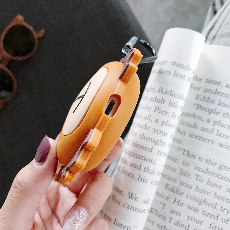 Силиконовый чехол с 3D рисунком для беспроводных Bluetooth-наушников Anima Panda Tiger AirPods 2