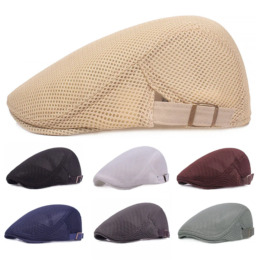 

Unisex Fabala Summer All Match Comfortable Breathable Mesh Hat Simple Newsboy Flat Cap Berets Cap