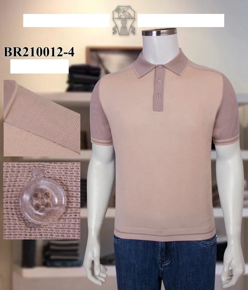 

BILLIONAIRE Polo shirt men 2021 new summer Silk lapel Casual Business button embroidery big size high quale size M~4XL