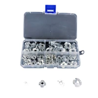 90pcs furniture accessories four claw nut m3 m4 m5 m6 m8 screw set carbon steel zinc plated nuts kit with packing box